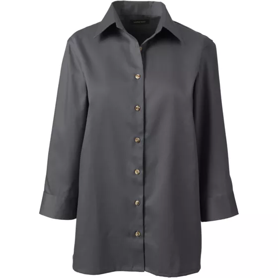 Women's Plus Size 3/4 Sleeve Performance Twill Shirt - primary