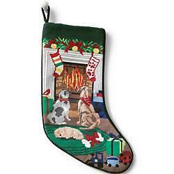 Needlepoint Personalized Christmas Stocking, Front