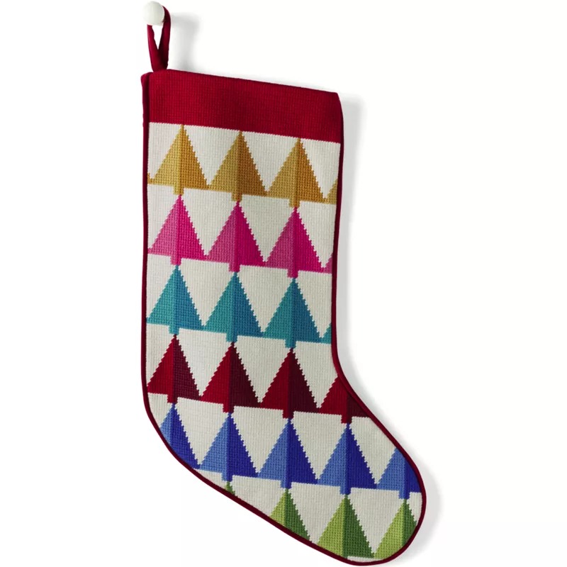 Needlepoint Personalized Christmas Stocking, Front