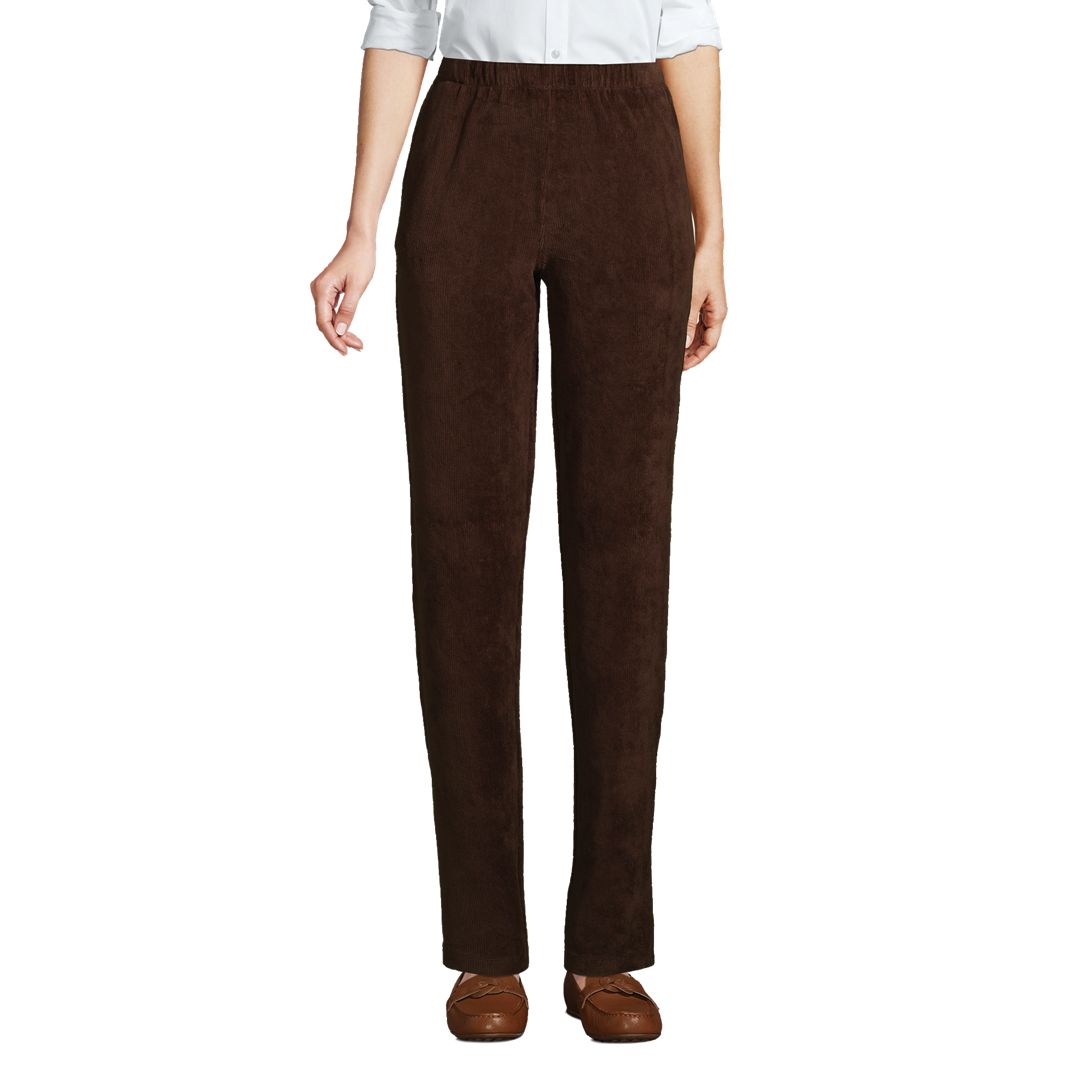Women's Sport Knit High Rise Corduroy Elastic Waist Pants