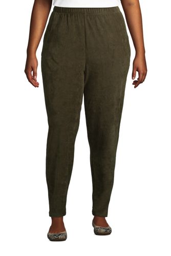 corduroy elastic waist pants