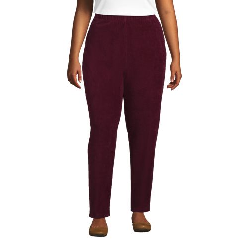 Terra & Sky Women's Plus Size Pintuck Knit Pants 