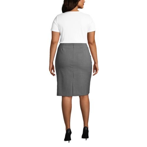 Women's Plus Size Washable Wool Skirt | End