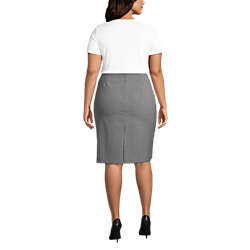 Women's Plus Size Washable Wool Skirt, Back