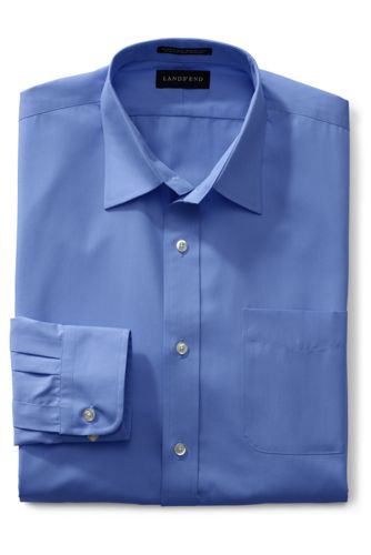 lands end mens white dress shirts