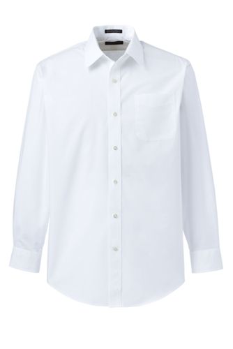 lands end mens white dress shirts