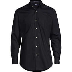 School Uniform Men's Long Sleeve Straight Collar Broadcloth Dress Shirt, Front
