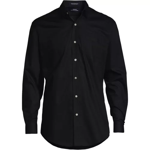 Men's Long Sleeve Straight Collar Broadcloth Dress Shirt, Front