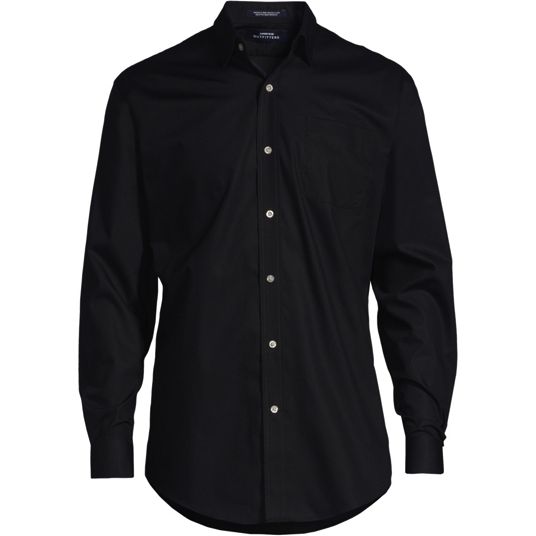 white christmas dresses Men's Black 4-Way Stretch Dress Shirt main image 1
