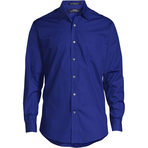 Men's Long Sleeve Solid Broadcloth Shirt