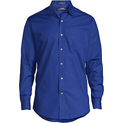 Men's Big and Tall Long Sleeve Straight Collar Broadcloth Dress Shirt, Front