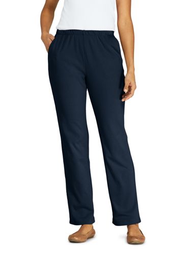 Women's Sport Knit High Rise Elastic Waist Pull On Pants from Lands' End