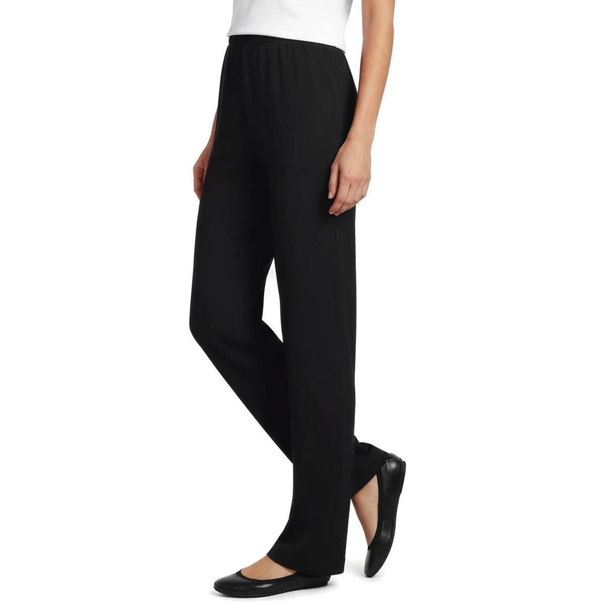 Tall Sport Knit High Rise Pants — Black by Lands' End