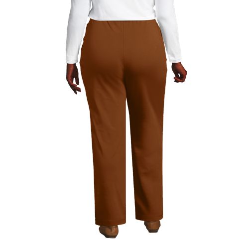 Soft Surroundings Womens Elastic Waist Brown Pants Size XL 36X28