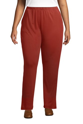 plus size knit pants elastic waist