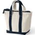 Small Natural Zip Top Canvas Tote Bag, Back