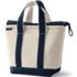 Small Natural Zip Top Canvas Tote Bag, Front