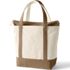 Medium Natural 5 Pocket Zip Top Canvas Tote Bag, Back
