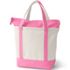 Medium Natural 5 Pocket Zip Top Canvas Tote Bag, Back