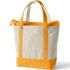 Medium Natural 5 Pocket Zip Top Canvas Tote Bag, Back