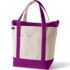 Medium Natural 5 Pocket Zip Top Canvas Tote Bag, Front