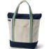 Medium Natural 5 Pocket Zip Top Canvas Tote Bag, Front