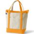 Medium Natural 5 Pocket Zip Top Canvas Tote Bag, Front