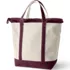 Large 5 Pocket Zip Top Canvas Tote Bag, Back