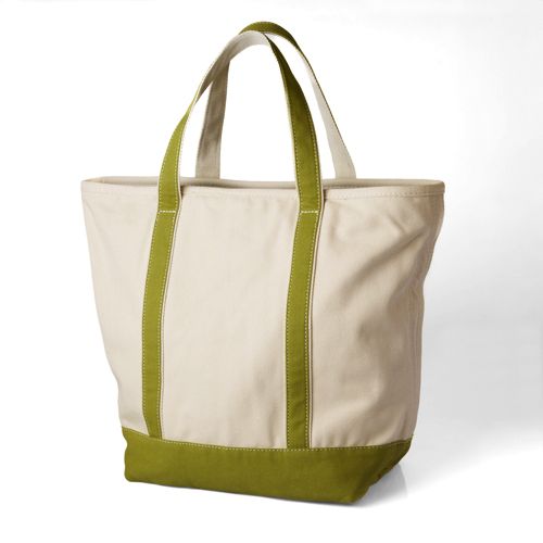  Lands' End Große Canvastasche Mit Reißverschluss, Damen, Größe:null Regular, Weiß, Baumwolle, By Lands' End 