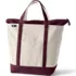 Large 5 Pocket Zip Top Canvas Tote Bag, Front