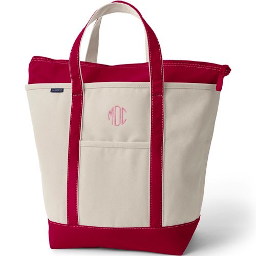 Natural Zip Top Canvas Tote Bag