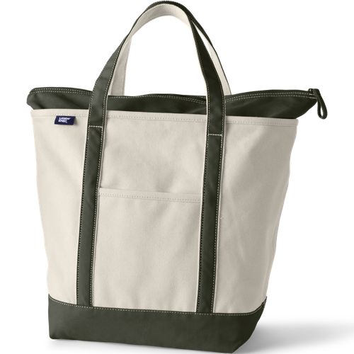 Lands end zip top tote sale