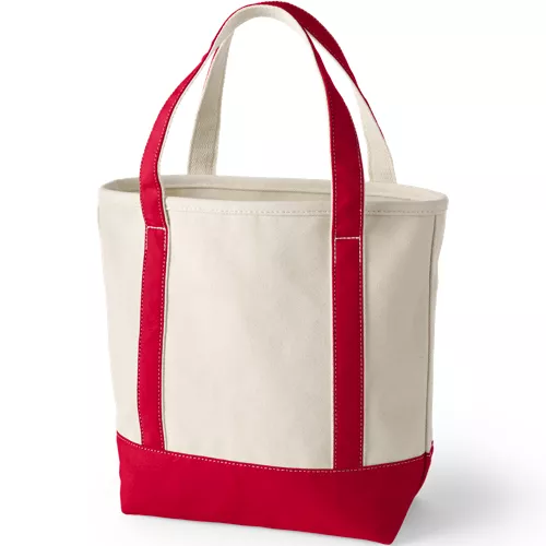 Medium 5 Pocket Open Top Canvas Tote Bag, Back