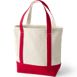 Medium Natural 5 Pocket Open Top Canvas Tote Bag, Back