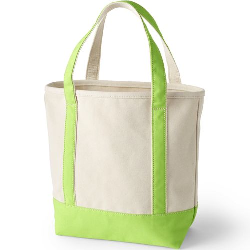 Lands' End - Colorblock Large Open Top Canvas Tote Bag