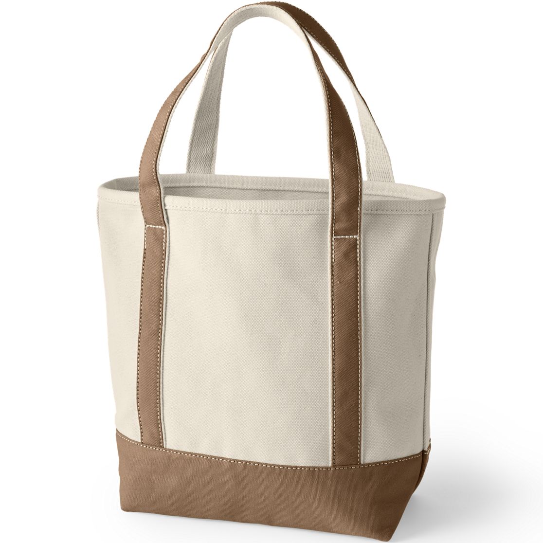 Medium Natural 5 Pocket Open Top Canvas Tote Bag