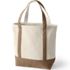 Medium Natural 5 Pocket Open Top Canvas Tote Bag, Back