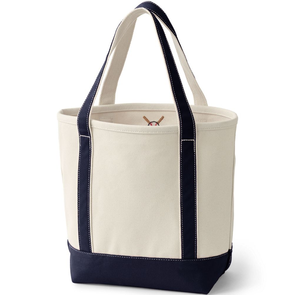 Medium Natural 5 Pocket Open Top Canvas Tote Bag Lands End