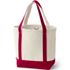 Medium Natural 5 Pocket Open Top Canvas Tote Bag, Back