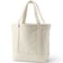 Medium Natural 5 Pocket Open Top Canvas Tote Bag, Back