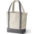 Medium Natural 5 Pocket Open Top Canvas Tote Bag, Back