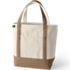 Medium Natural 5 Pocket Open Top Canvas Tote Bag, Front
