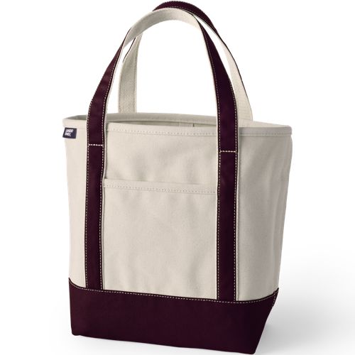 Medium 5 Pocket Open Top Canvas Tote Bag | Lands' End