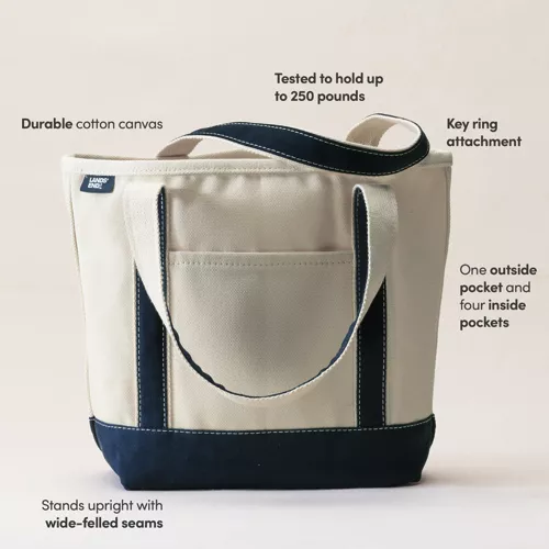 Medium 5 Pocket Open Top Canvas Tote Bag, alternative image