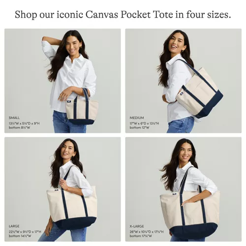 Medium 5 Pocket Open Top Canvas Tote Bag, alternative image