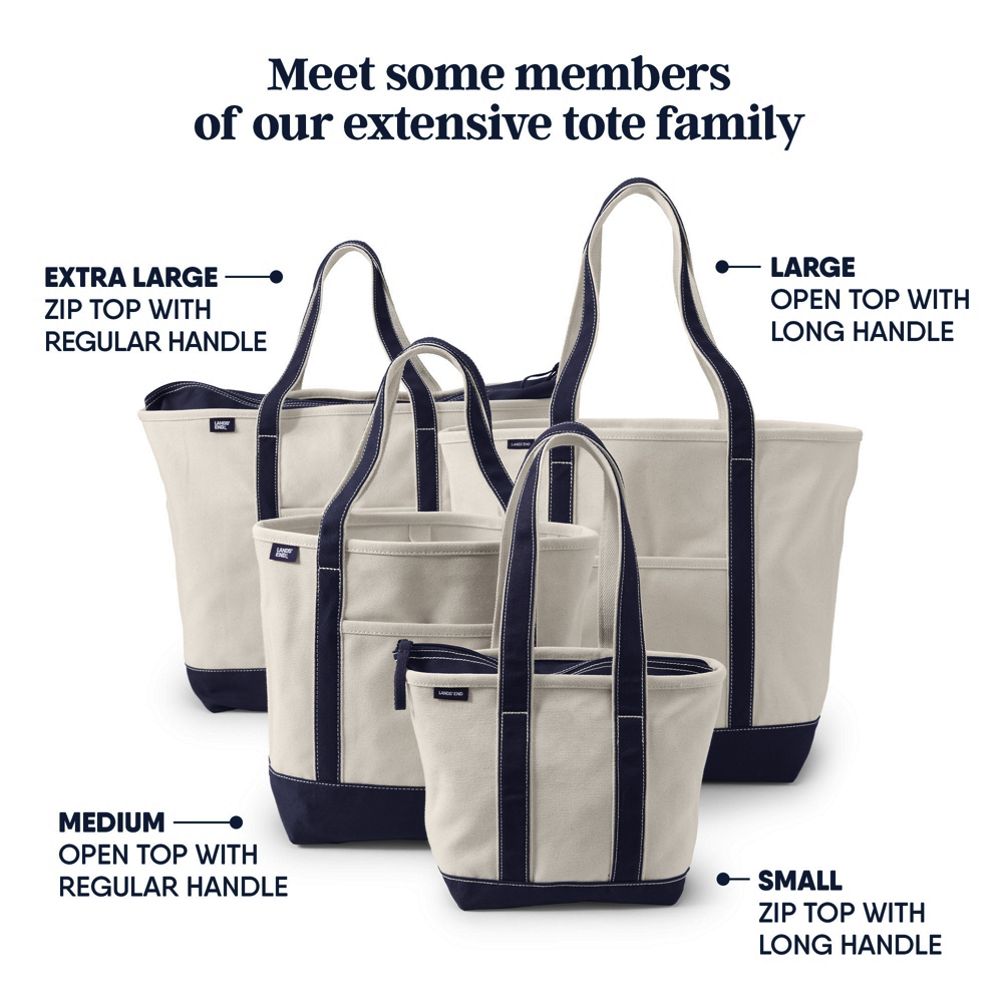 LANDS' END ビッグトートバッグ USA製 Medium Natural 5 Pocket Open Top Canvas Tote Bag | Lands' End