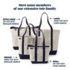 Medium 5 Pocket Open Top Canvas Tote Bag, alternative image