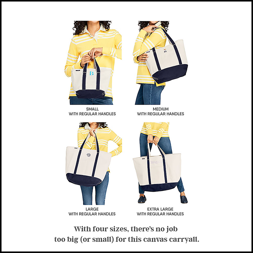 Lands' End Unisex-Adult Natural 5 Pocket Zip Top Canvas Tote Bag