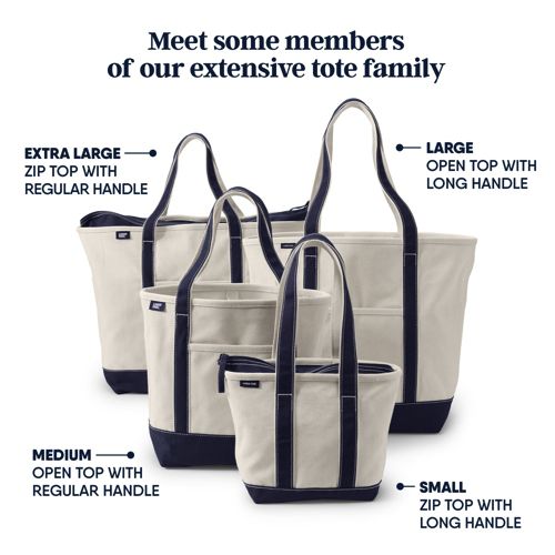 Lands' End  Totes Size Guide