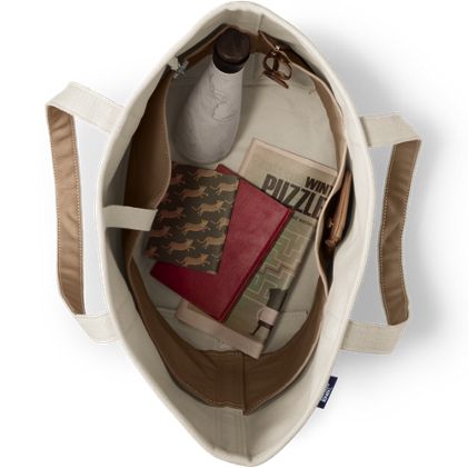 Large Natural 5 Pocket Open Top Canvas Tote Bag - image 1